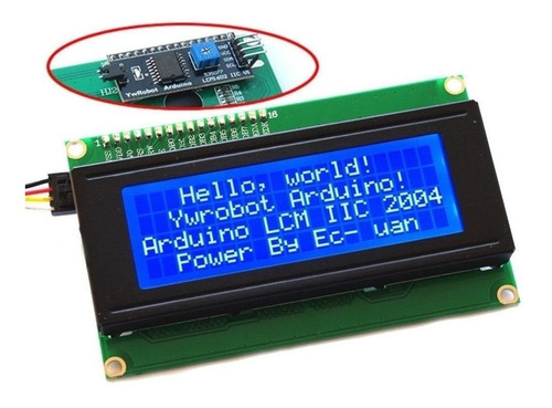 Display Lcd 2004 Backlight Azul 20x4 + Serie I2c Arduino