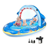 Piscina Inflable Para Niños Con Tobogán Y Rociador, 8ft X 5f