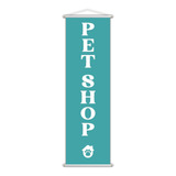 Banner Pet Shop Veterinário Animais Serviço Azul 30x30