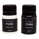 Tinta Facial Color Make Liquida Branco E Preto De 25ml Cada