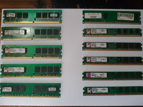 Lote De 11 Memorias Ram Ddr2 De 2gb 667  Para Pc