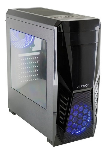 Gabinete Pc Gamer Aureox Euphory Arx 300g 2 Cooler Led Azul