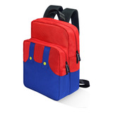 Mochila Viaje Con Estilo Rojo Y Azul Para Switch/steam Deck