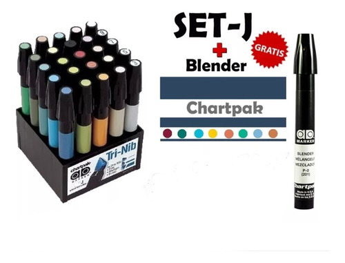 Marcadores Chartpak- Set J + Blender De Regalo