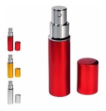 01 Porta Perfume Vidro 5ml Vidro Aluminio Diversas Cores