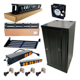 Rack Gabinete De Piso 24 Ru + Patch Panel + Accesorios