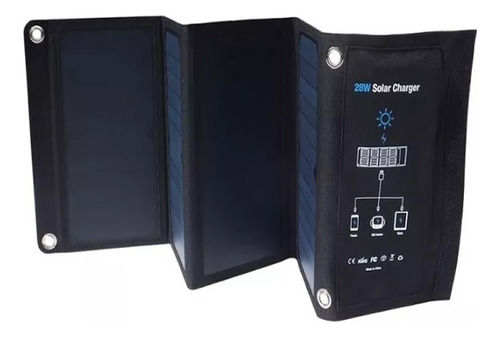 Cargador Solar Portatil Plegable Para Puerto Usb Panel Solar