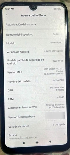 Izalo: Celular Xiaomi Redmi Note 7 64gb + Mp + Local