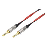 Cable Auxiliar 3.5mm Cubierta De Aluminio Plano Bicolor 1m