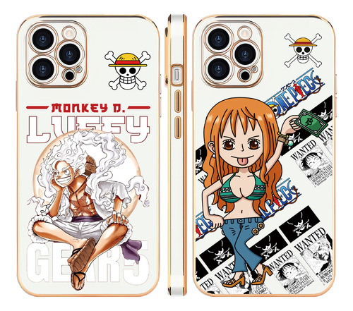 Luffy Nami One Piece Funda Para iPhone Funda 2pcs Opuw22