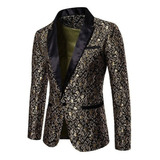 Blazer Hombre Floral Para Fiesta Cena Boda Baile Graduación