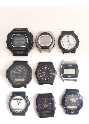 9 Sucatas De Relógio Casio Para Tirar Peças Ou Coleção