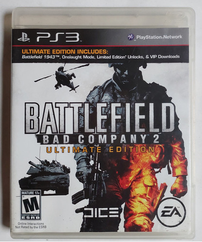 Jogo Battlefield Bad Compány 2 Ultimate Edition Ps3 Cd.