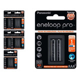 12 Pilhas Recarregaveis Eneloop Pro Aaa Panasonic (6 Cart)