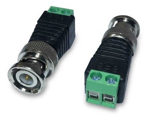 Kit 100 Conector Bnc Macho Com Borne Para Cftv