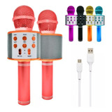 Microfono Karaoke Bluetooth Altavoz Ws 858 Niños Infantil