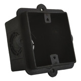 Caja Luz Plastica Embutir Cuadrada Pack X12 Negro 6x6 Cm