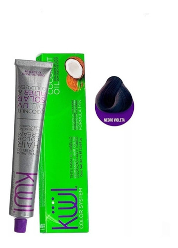 Tinte Kuul Nuevo Tono Negro Violeta 1v 90 Gr + Peroxido