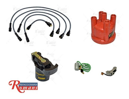 Vocho Cables Bujias + Escobilla + Platinos Condensador +tapa
