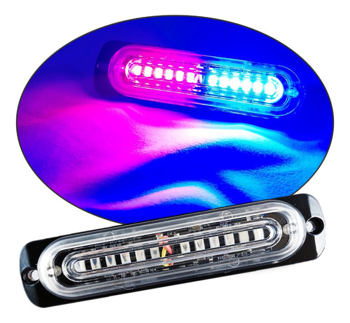 Plafon Barra Led Estrobo Lupa Luces Rojo Azul Auto Motos Rzr