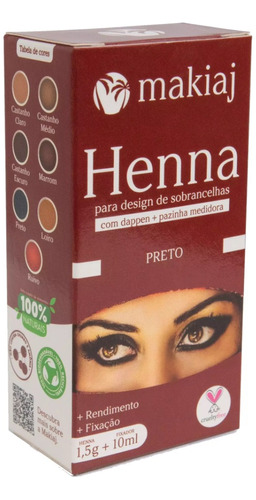 20 Hennas Sobrancelha Makiaj Makeup Rena Fixação Atacado