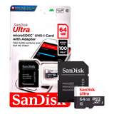 Cartão Memória Sandisk Ultra C/ Adaptador 64gb Sdsquns-064g