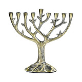 Menorah Árbol De Vida De Hanukkah 9 Brazos Y Soporte V...