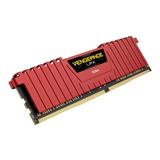 Memoria Ram Vengeance Lpx Gamer Color Rojo 8gb 1 Corsair Cmk8gx4m1a2400c16