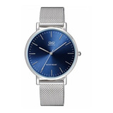 Reloj Q&q Modelo Qa20j202 Caratula Azul