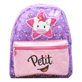 Mochila Petit Unicornio Transparente Estampado Rosa Violeta Primaria 160715 Ruz