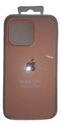 Funda Silicona Para iPhone 13 Pro, Salmon Claro