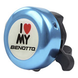 Timbre Ajuste Universal Bicicleta I Love My Benotto Azul Color Bicolor I Love My Bike