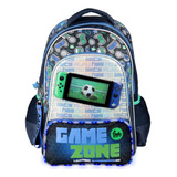 Mochila De 18 Escolar Con Luces Led Footy