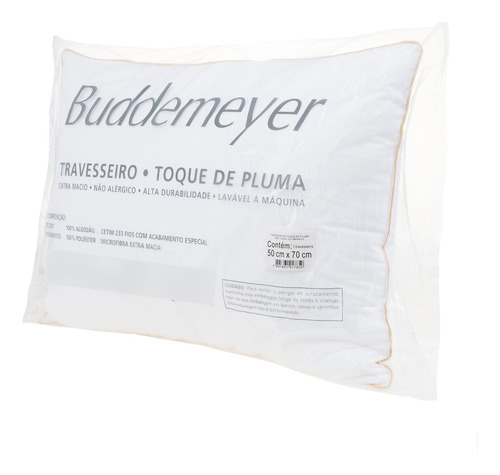 Travesseiro Buddemeyer Toque De Pluma 50x70 Algodão Branco