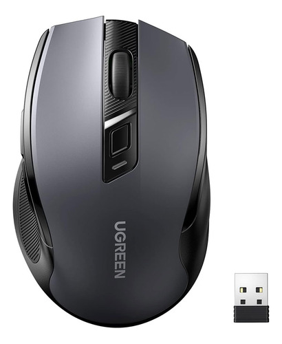 Mouse Bluetooth Ugreen Sem Fio Sensor 4000dpi 2,4g Preto