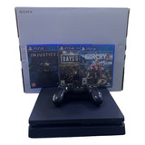 Console Ps4 Slim 1tb + 1 Controles + 3 Jogos 1 Ano Garantia