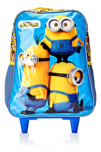 Mochila De Rodinha Infantil Para Meninos E Meninas Minions M Colorido Grande Sestini