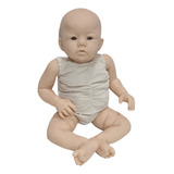 Kit Bebê Reborn Molde Abigail Com Corpinho De Tecido E Olhos