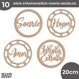 10 Atrapasueños Aros Calados Frases Mdf Fibrofácil 20cm