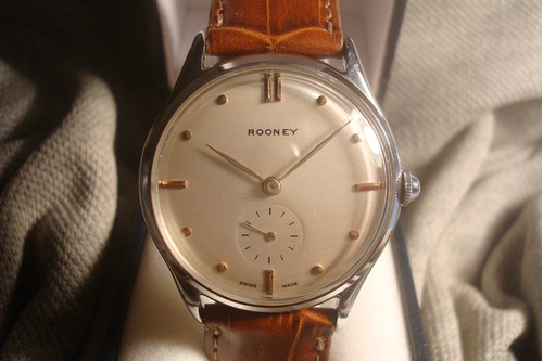 Distinguido Reloj Rooney Antiguo Hombre 1945 Preciosa Joya!!