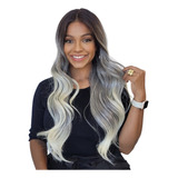 Peruca Wig Lace Front Loira Platinada - Fibra Premium