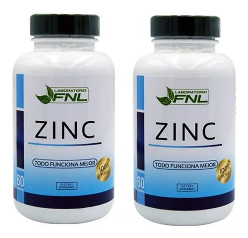 Zinc Puro Fnl 2 Frascos 120 Cap 250 Mg. Acne - Prostata
