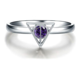 Anillo Harry Potter Plata .925 Morado Reliquias Muerte Hp