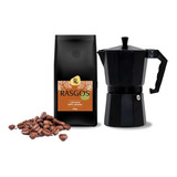 Cafetera Italiana Moka Cafe Especial 250g Molido Kit Espress