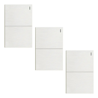 Paquete 3 Placas Lucek BF02 2 Interruptores Sencillos Blanco 3 Módulos | MercadoLibre