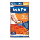 Guantes Mapa Plisse Naranja Latex Original Todos Los Talles