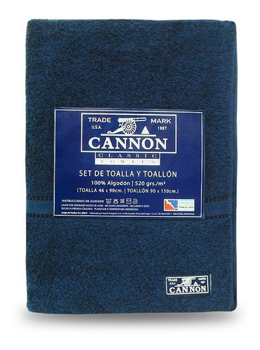 Juego De Toalla Y Toallón Cannon Classic 520 Gr 100% Algodón