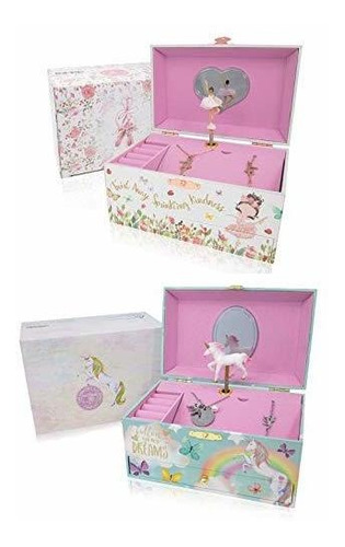 Joyero - Unicorn And Ballerina Musical Jewelry Boxes For Gir