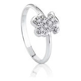 Anillo Tous Bear De Oro Blanco Straight Plata Osito Outlet