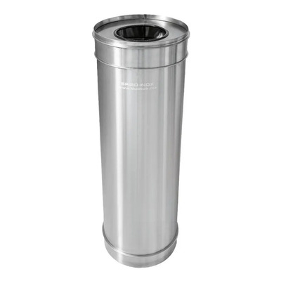 Spiro Inox Bote Para Basura Clp En Acero Inoxidable 25 X 75 Cms Plateado